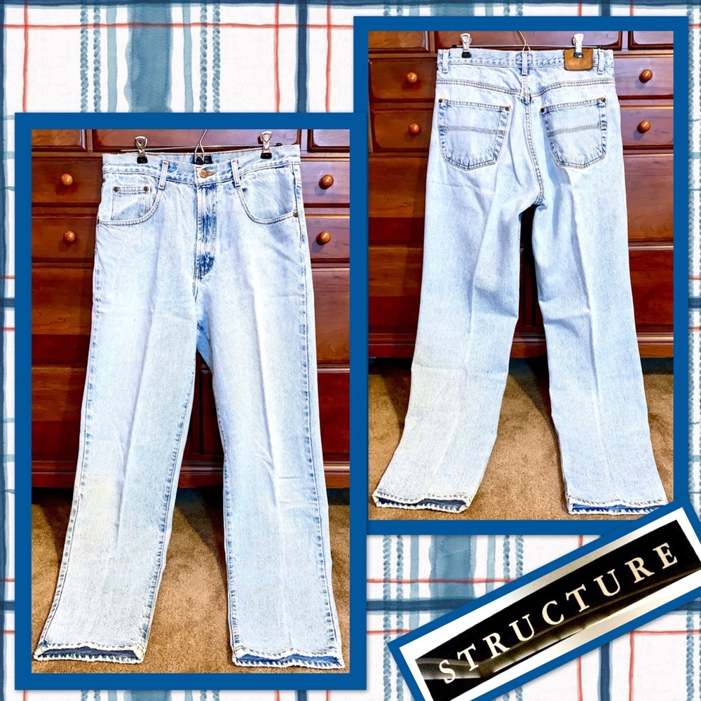 Vintage Structure BLUE Classic Jeans 33x34